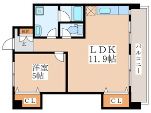 ウィンド月島Ⅱビルの物件間取画像